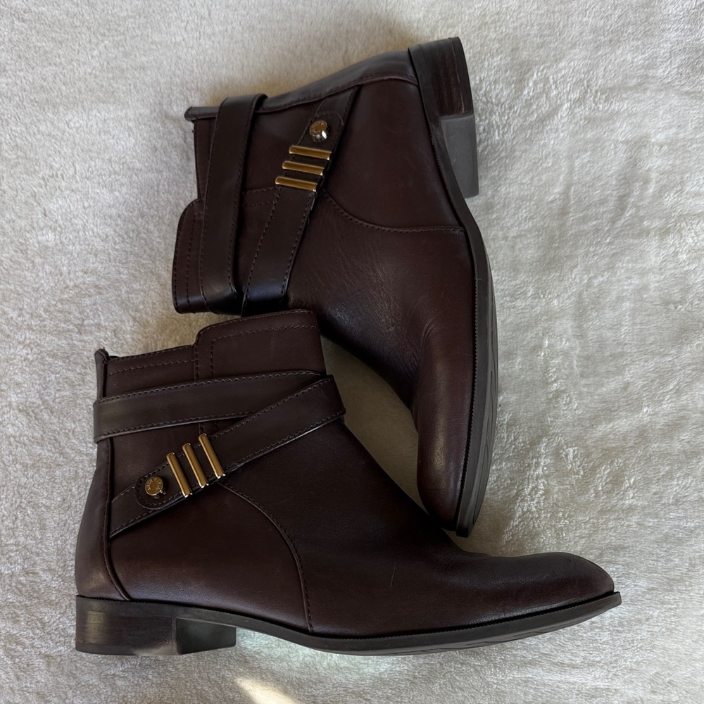 Anne Klein Dark Brown Leather Boots
